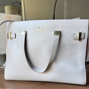 kate spade Light Gray Leather Satchel